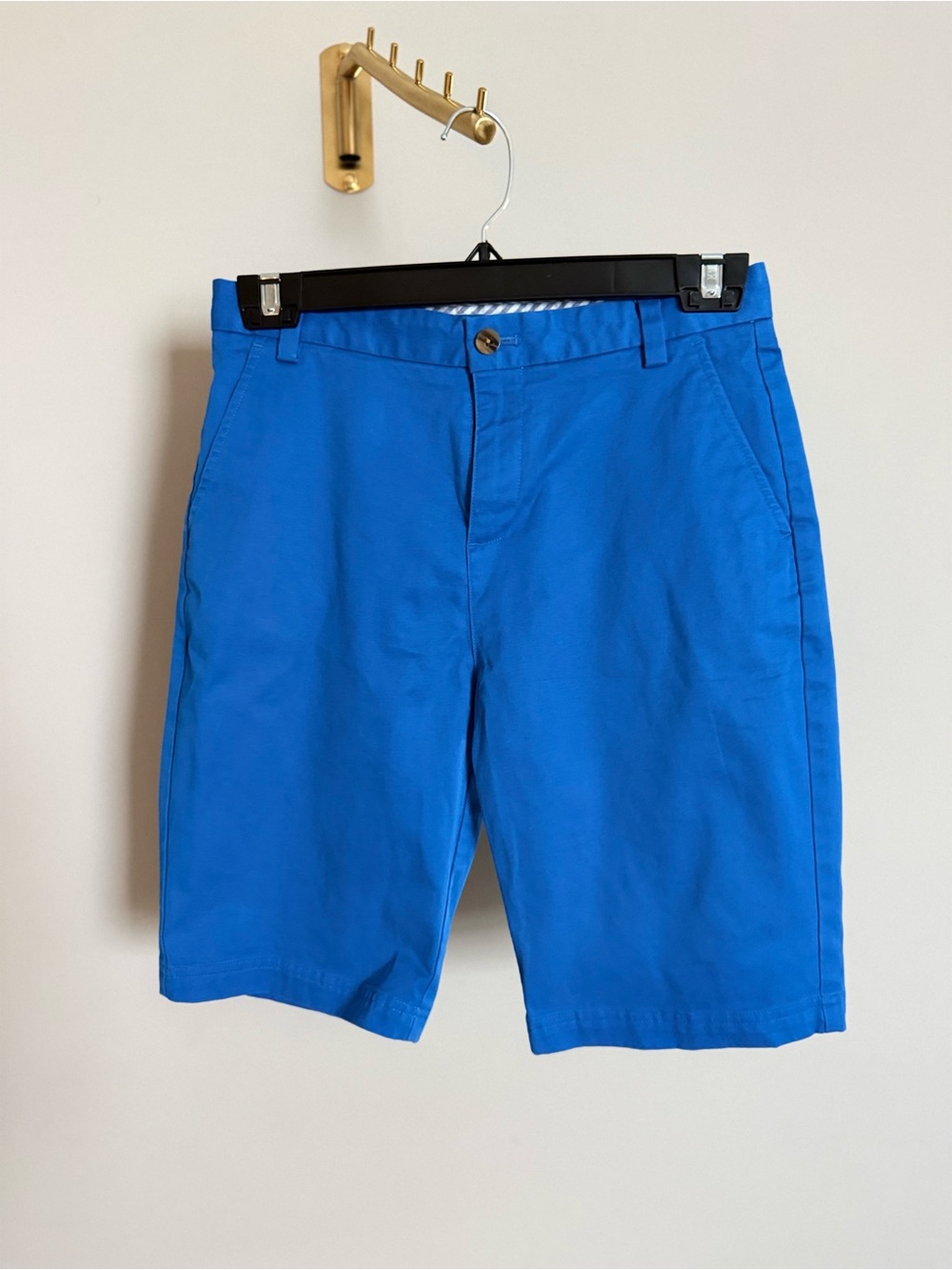 Brooks Brothers Boys Blue Flat Front Chino Shorts Size 14 NWOT
